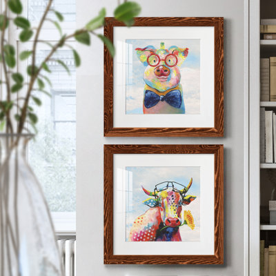 Groovy Pig and Sky - ensemble de 2 peintures