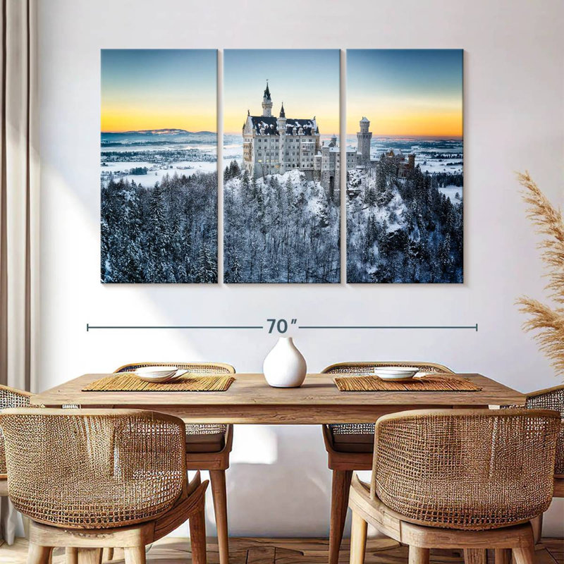 Lilie Winter Neuschwanstein Castle, H 42 po x l 65 po