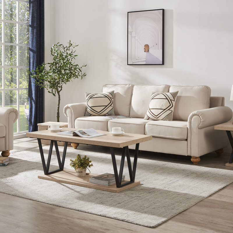 Barcley Single Coffee Table, Weathered Oak