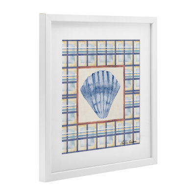 Clam Shell Treasure Framed Print Under Glass, design by Lee Ann Sanders