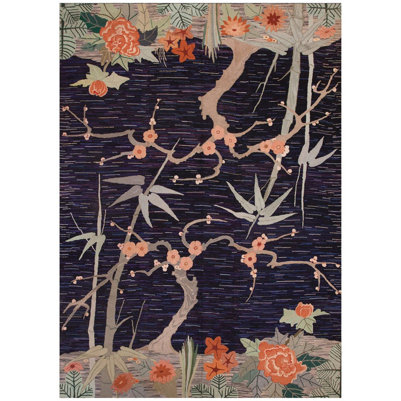One-of-a-Kind 8'10" X 12'0" Rectangle Hand Hooked Area Rug