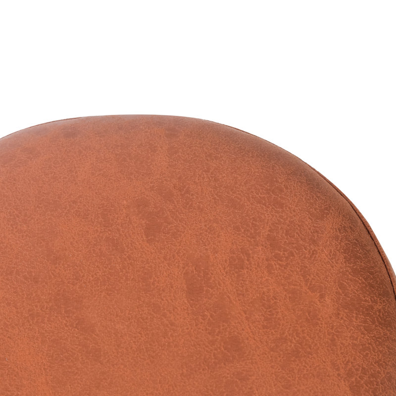 Repose-pieds rond, Similicuir orange