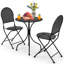 Ensemble de table bistro 3 pièces en métal pour 3 personnes