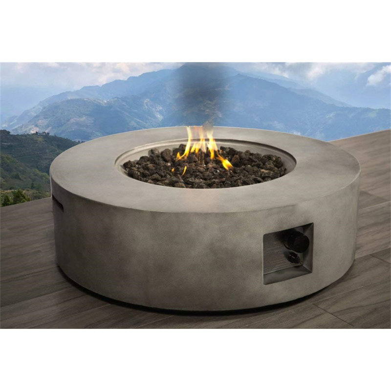 Foyer de table d'extérieur 12 po en béton renforcé de fibres