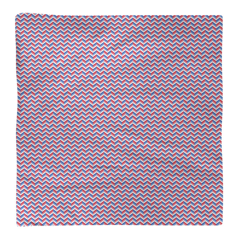 Chevron Square Napkin, 22" x 22", Violet, Cotton