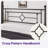 Ajayceon Metal Platform Bed Frame With Vintage-Style Headboard And Footboard-359913784-359204366