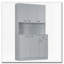 Grand garde-manger gris avec micro-ondes Stan