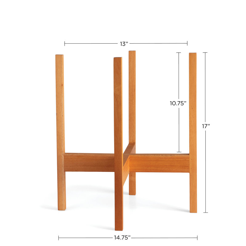 Support pour plante Luders, Acajou clair, H 17,2 po x l 15,2 po x P 15,2 po
