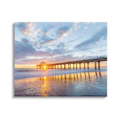 " Ocean Pier Sunrise Reflection " by Jeff Poe
