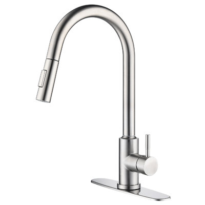 Gold Stainless Steel Touch Kitchen Faucet With Pull Down - 360-Degree Rotatable Nozzle For Complete Sink Cleaning, Convenient Water Temperature And Flow Control, Corrosion Rust Proof, 16.07 In.
