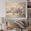 Magnifique paysage de rêve lilas - lilas, art mural sur bois de pin naturel-681359580