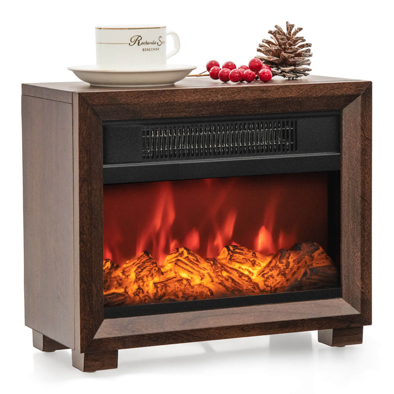 Josann 13.1'' W Brown Electric Fireplace