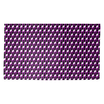 Tapis géométrique mauve/noir Avicia