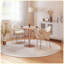 Table bistro moderne 31,5 po, plateau en faux marbre, structure en métal robuste, assemblage facile