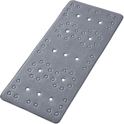 Bathtub Mat Non Slip: Soft Safety Foam Bath Mat for Tub Suitable for Families Extra Large 17 X 36Inch with Drain Holes and Suction Cups Massage Tub & Shower Mat for Bathroom (Dark Grey)
