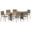 6 - Person Patio Dining Set Rectangular Table-1055160471