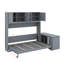 Grand lit escamotable avec bureau, tablettes de rangement et armoires-234172942