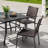 Suoa Patio 5-Piece Wicker Iron Dining Set with 1.57'' Umbrella Hole, Black-302682093-302682092