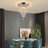 Deshai K9 Crystal Ceiling Light Fixture Flush Mount G9 Bulb Base Bulb Not Included