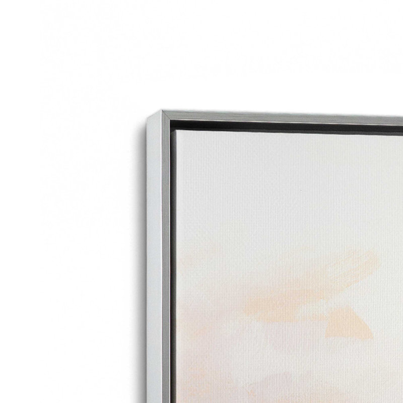 «Pastel Fields of Light II», reproduction sur toile, Cadre flottant en chrome poli, H 12,75 po x l 12,75 po x P 1,75 po, 1