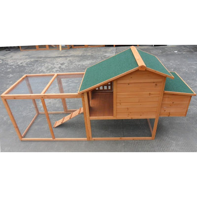 Analysia 17.9 Square Feet Chicken Coop with Chicken Run For Up To 4 Chickens