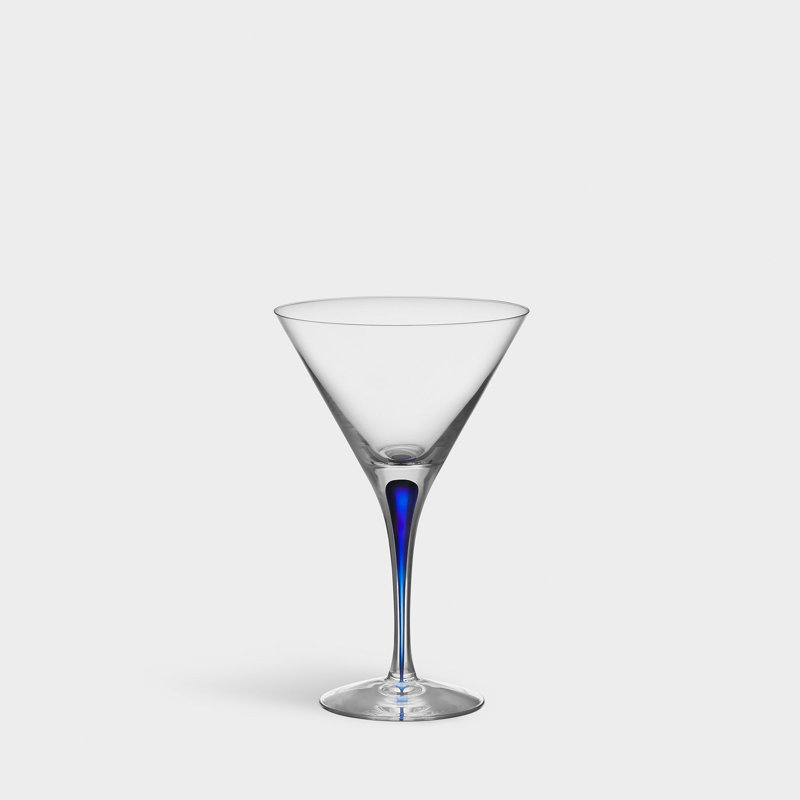 Intermezzo Gold Martini 2-Pack, 8.5 oz., 2, Blue/Clear