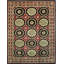 Coral Handwoven Wool Rosette Medallions Geometric Modern Contemporary Carpet Rug-453124633