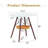Circular Dining Table with Vacuum Formed Top and Suspended Woven Storage Basket-129103770