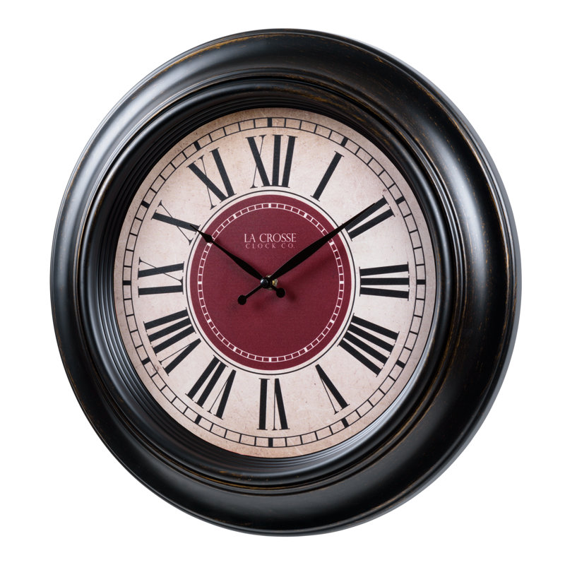 Horloge à quartz 18 po bronze huilé Barton