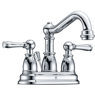 Centerset 2-handle Bathroom Faucet with Drain Assembly