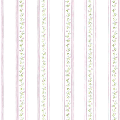 Amaranthine 32.7' x 20.5" Lilac Stripe Wallpaper