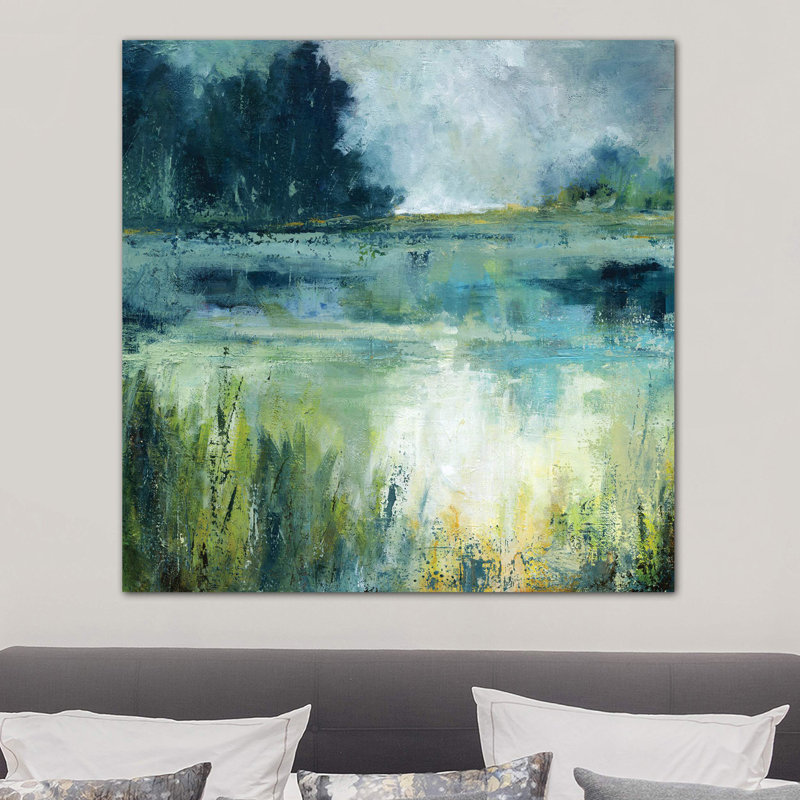 Reflections Edge by Carol Robinson - Wrapped Canvas Painting, 93.98 cm H x 93.98 cm W x 1.91 cm D