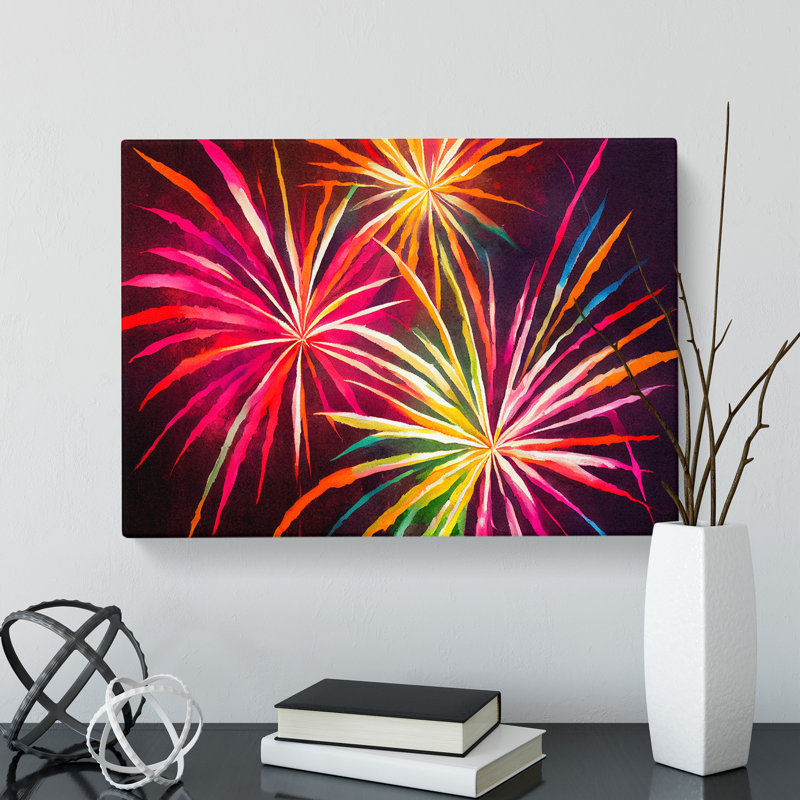 Sensational Fireworks - Wrapped Canvas, 50cm H x 76cm W x 3cm D