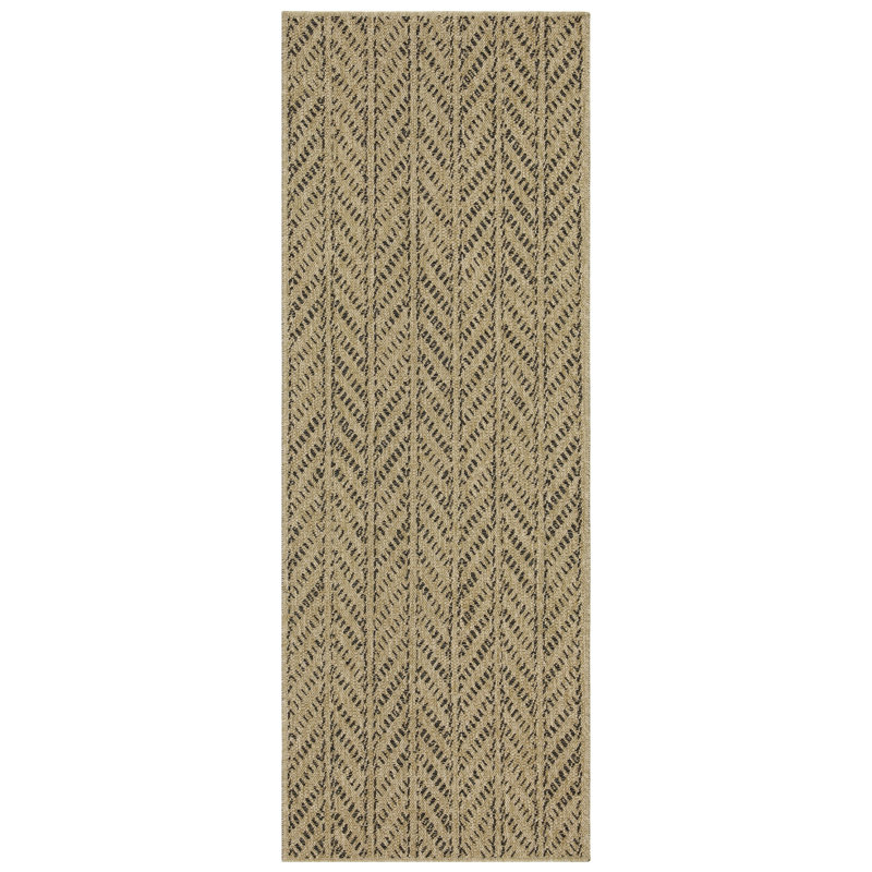 Earth Collection Jute/black Rug - 2 Ft. 7 In. Polypropylene,Stain , Pet , Indoor/outdoor Use Area Gcntl1012 Flatweave Construction