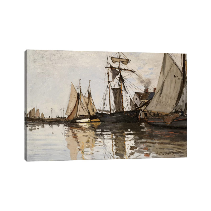 Le port de Honfleur, vers 1865 - Giclée sur toile tendue avec châssis, H 12 po x l 18 po
