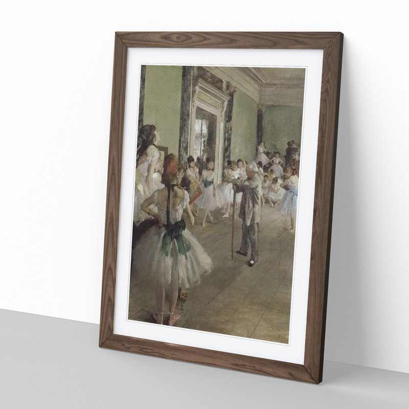 The Ballet Class Vol.1 by Edgar Degas - Picture Frame Painting, Walnut, 36cm H x 27cm W x 2cm D