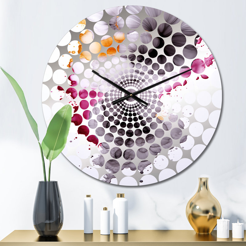 Redrick - Horloge murale peinture abstraite, Petit