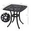 Outsunny Square Small Garden Table with Parasol Hole 53 x 53 cm-833354193