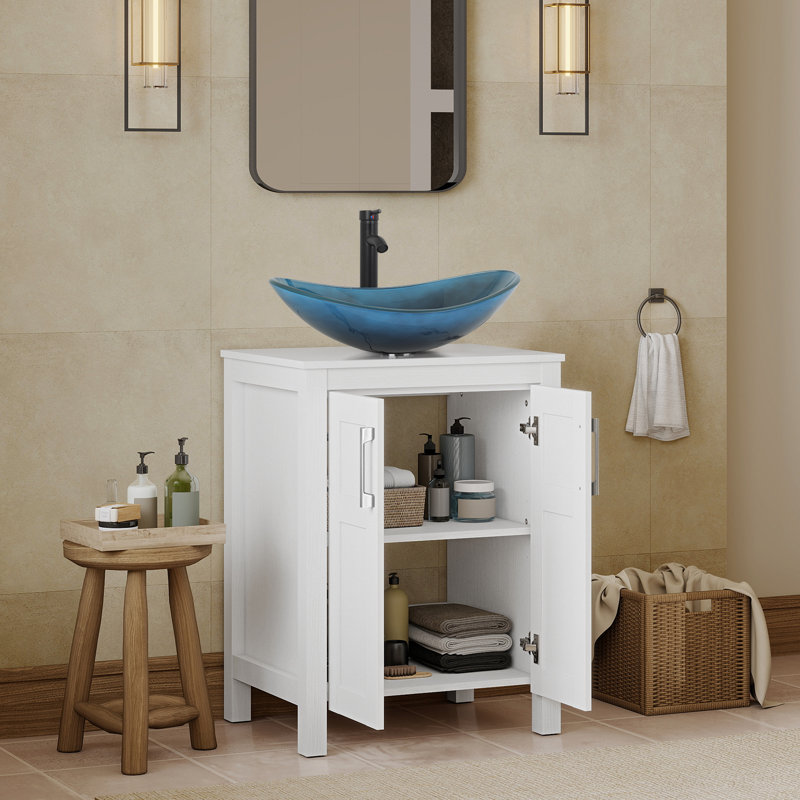 Meuble-lavabo autoportant avec lavabo