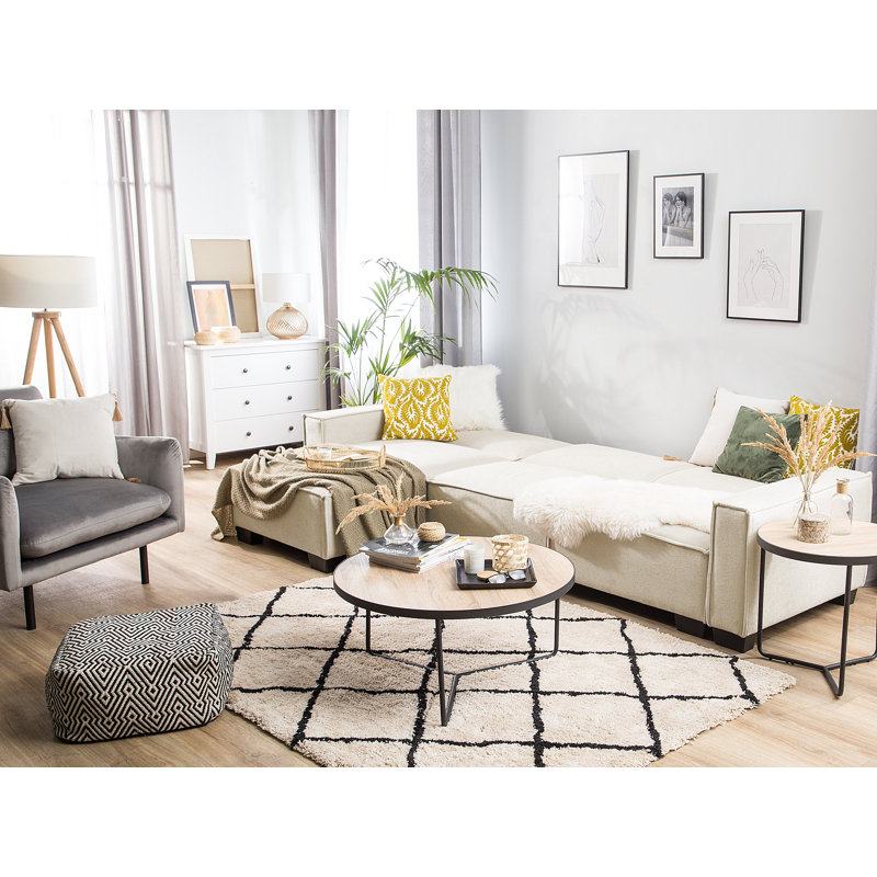 Shellburne 3 Seater Sofa Bed, Beige, Left Hand Facing