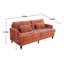 Canapé en chenille de style Mid-Century moderne avec structure en bois massif et coussins amovibles-1955382338
