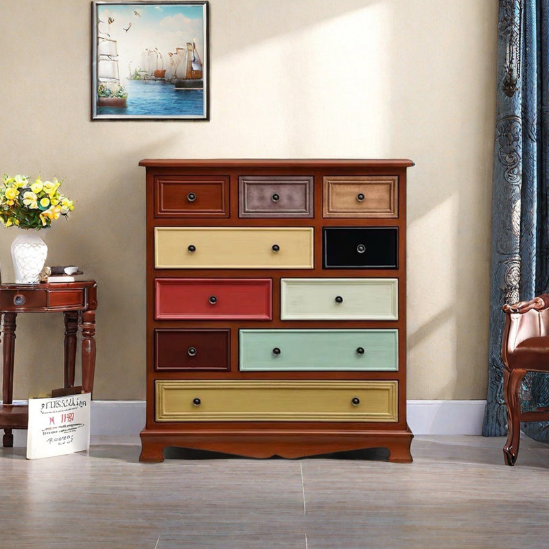 Commode d'appoint multifonctionnelle, Marron foncé