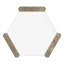 Marcotto Panal 9" x 10" Porcelain Marble Look Wall & Floor Tile