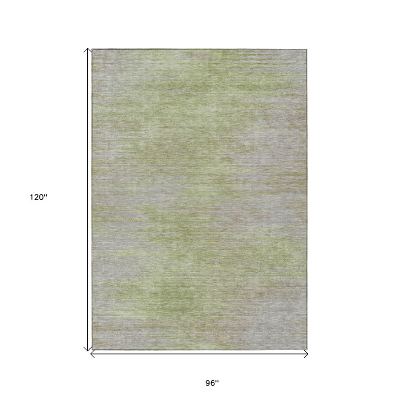 Tapis intérieur lavable abstrait vert sauge et artichaut 8 pi x 10 pi