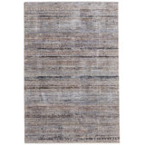 Handmade Polyester Area Rug in Gray