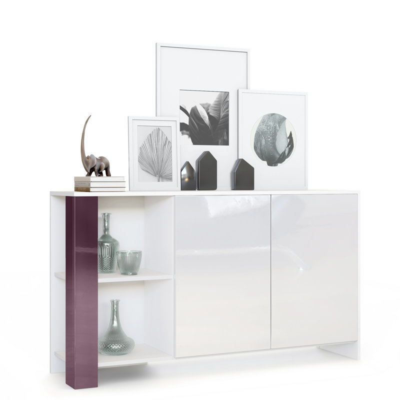 Antum 143cm Sideboard, High Gloss Blackberry