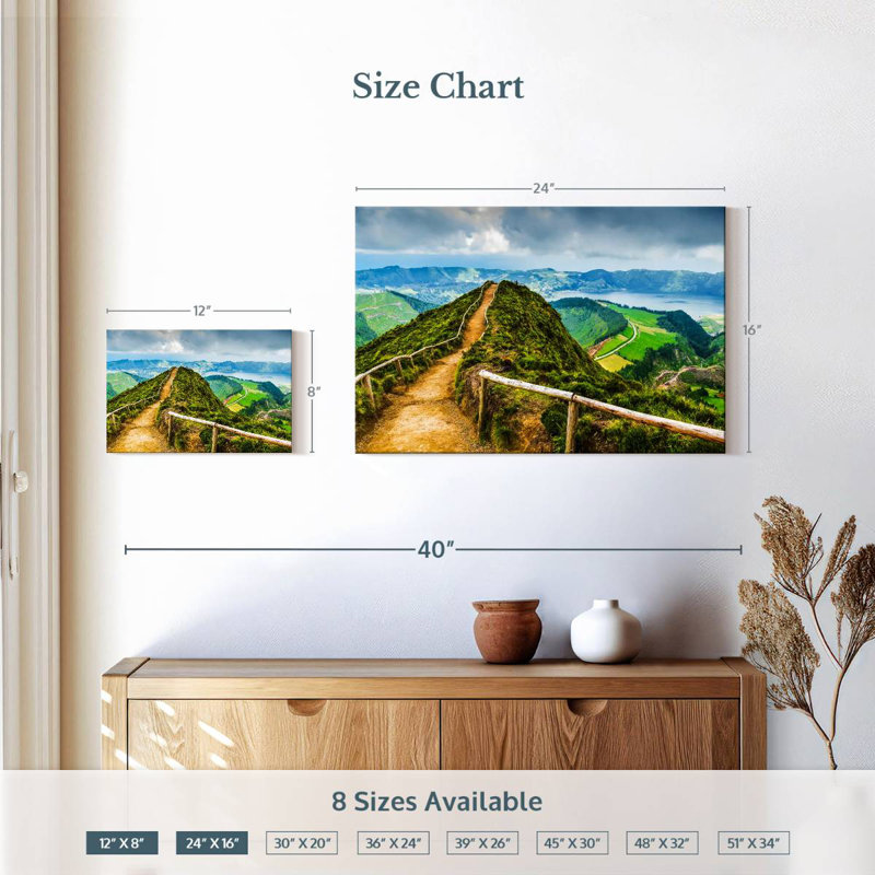 Alvord Azores Mountain Path, 16" H x 24" W