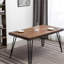 5 configurations de salle à manger, base de table rectangulaire en métal, sièges de chaise rembourrés, configuration des options de style de pièce, plateau de table, espace de vie élégant-1313945551