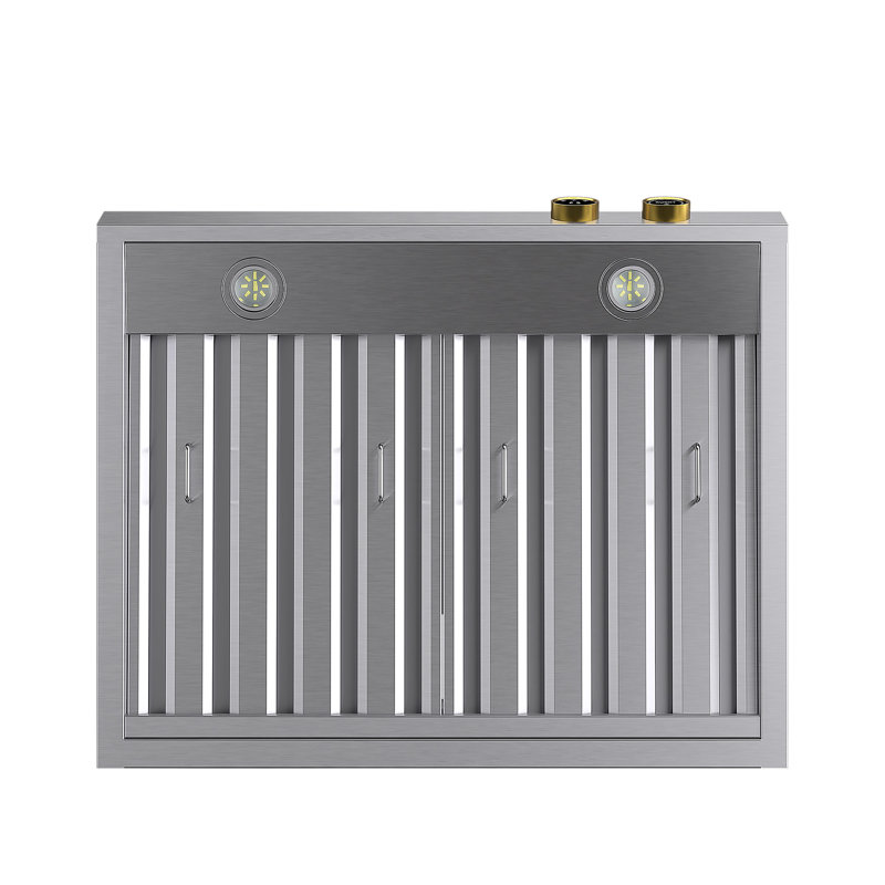 Hotte murale à conduit 30 pouces 900 CFM en acier inoxydable avec accents dorés et commandes numériques KUCHT, 30"
