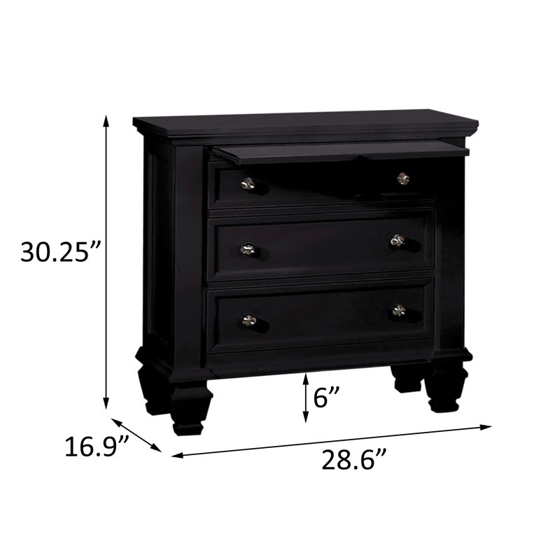 4 Piece Bedroom Set in Black